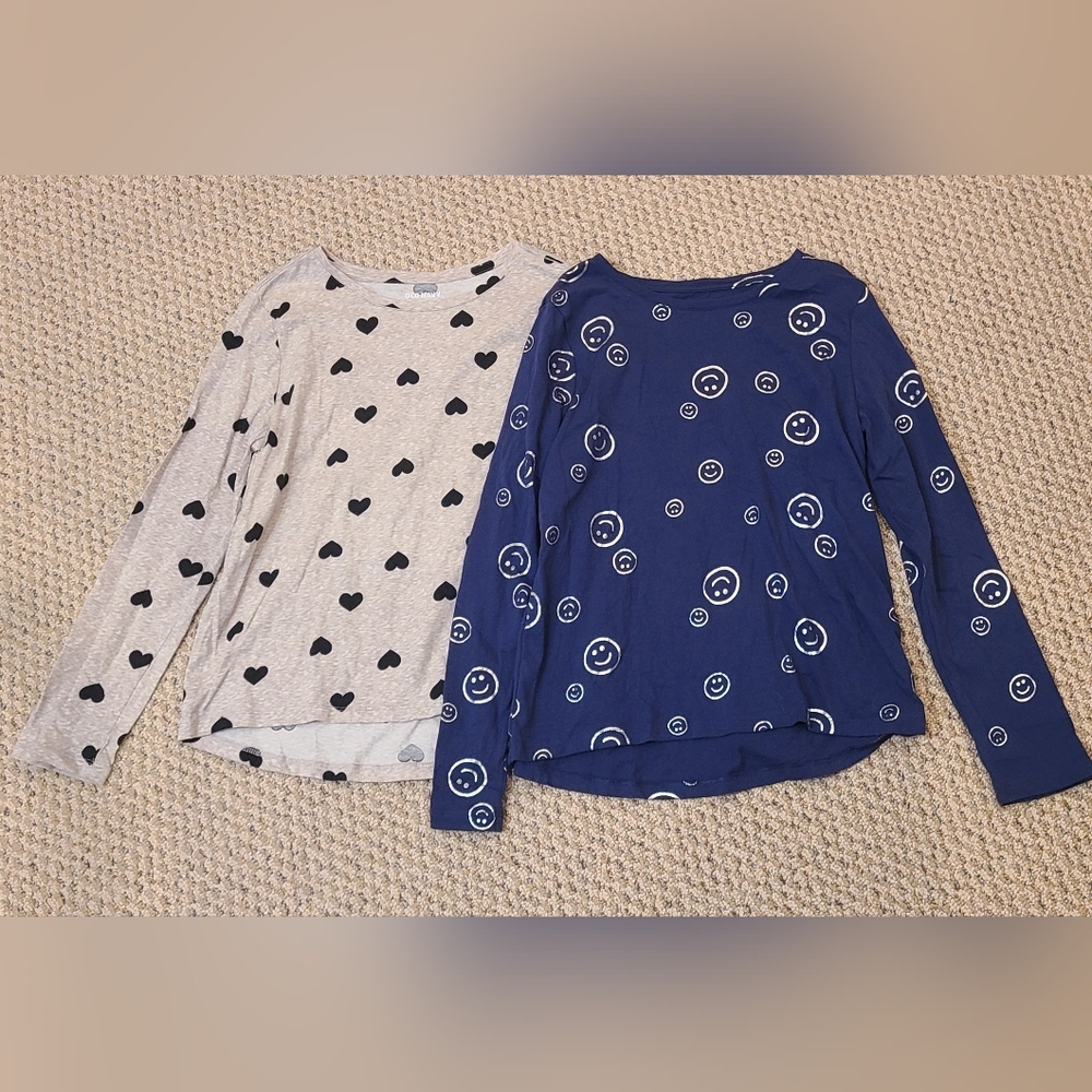 Old Navy Kids' Heart and Smiley Face Long Sleeve Tops